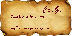 Csimbora Gábor névjegykártya